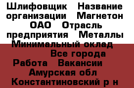 Шлифовщик › Название организации ­ Магнетон, ОАО › Отрасль предприятия ­ Металлы › Минимальный оклад ­ 20 000 - Все города Работа » Вакансии   . Амурская обл.,Константиновский р-н